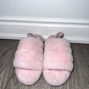 UGG Pink Fluffy Slippers